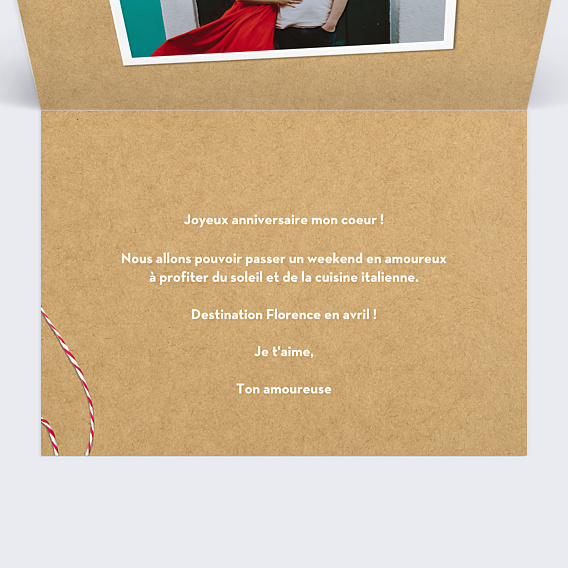 Carte d'Amour Boarding Pass - Bon Pour