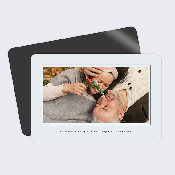 Carte d'amour Chic Bleu