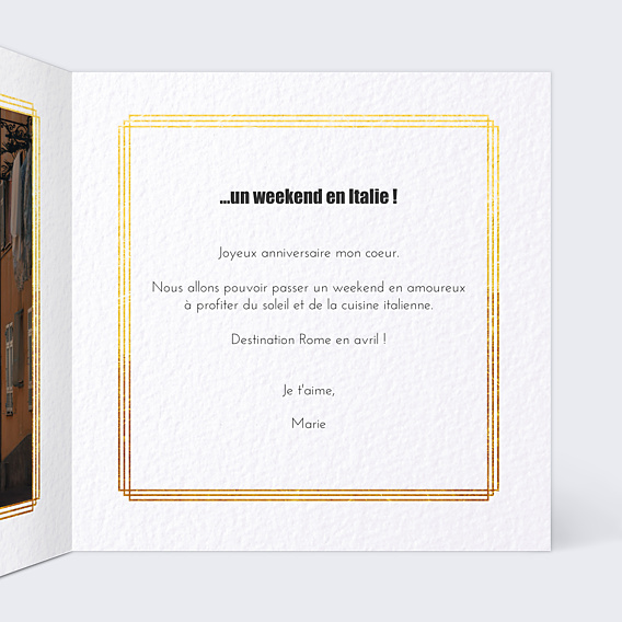 Carte d'Amour Esprit Gatsby Bon pour