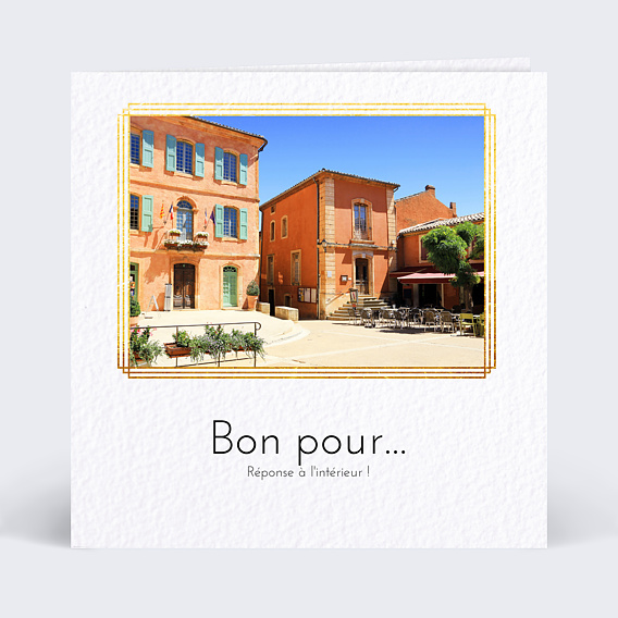 Carte d'amour Esprit Gatsby Bon pour Recto