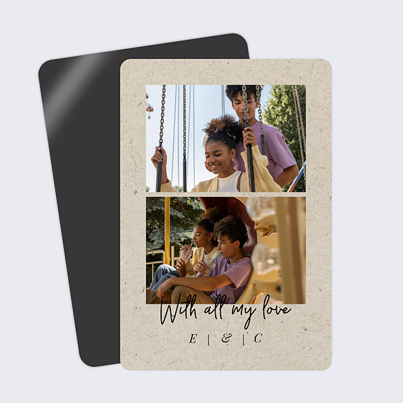 Carte d'amour Esprit Chiné 2 Photos