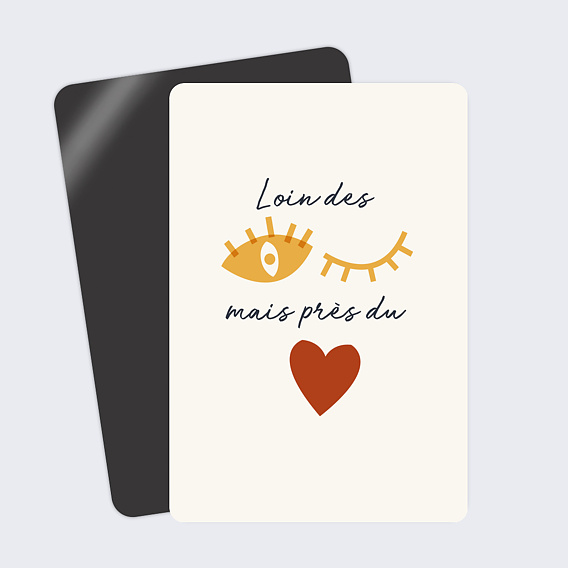 Carte d'amour Loin des Yeux