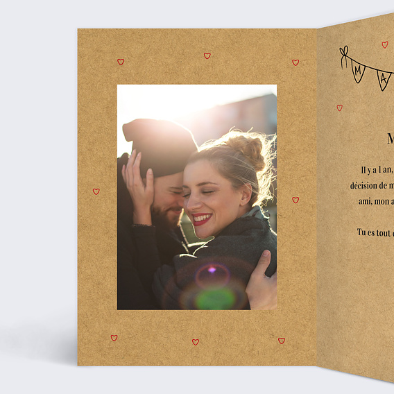 Carte d'amour Timeline Intérieur Gauche