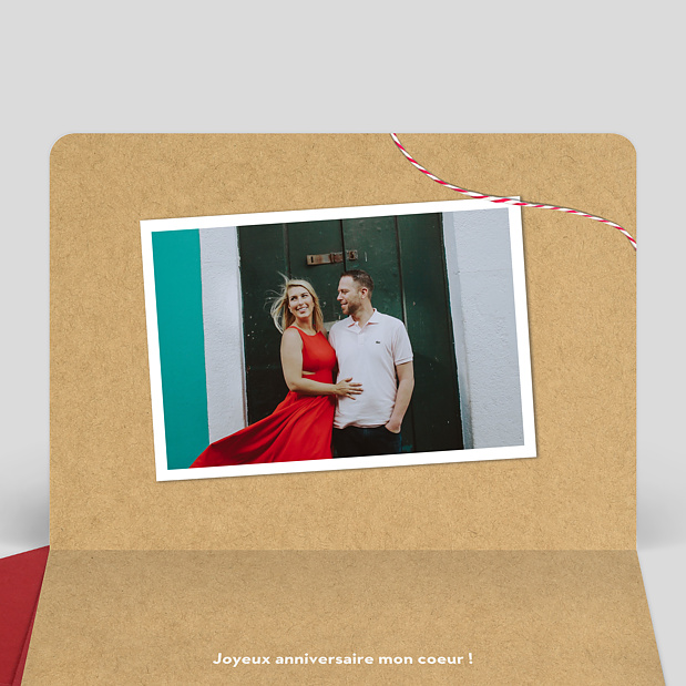 Carte d'Amour Boarding Pass - Bon Pour Intérieur Gauche