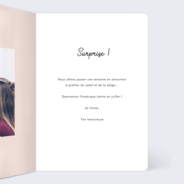Carte d'amour Surprise Intérieur Droit