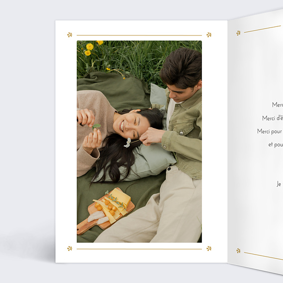 Carte d'amour Losange Fleuri Intérieur Gauche