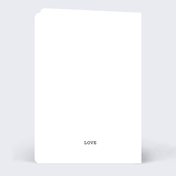 Carte d'amour Polaroïd Simple Verso