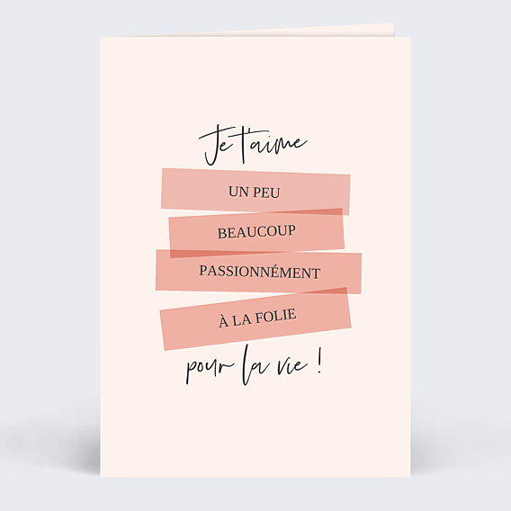 Carte d'amour À la Folie