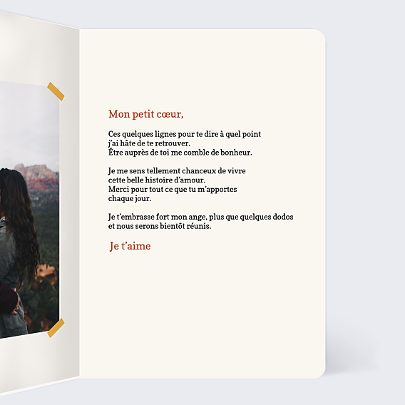 Carte d'Amour Loin des Yeux