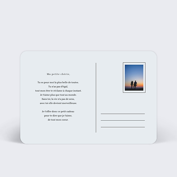 Carte d'Amour Chic Bleu