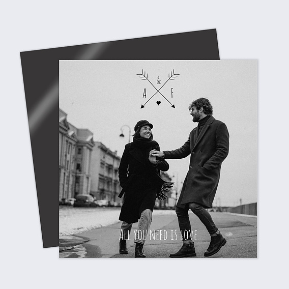 Carte d'amour Flèches Amour