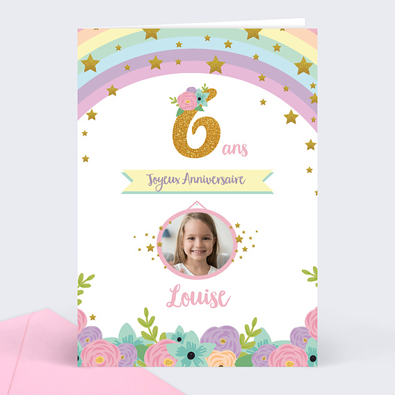 Carte Anniversaire Enfant Licorne - Popcarte