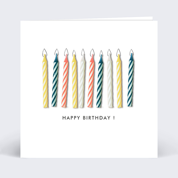 Carte anniversaire adulte Bougie Surprise