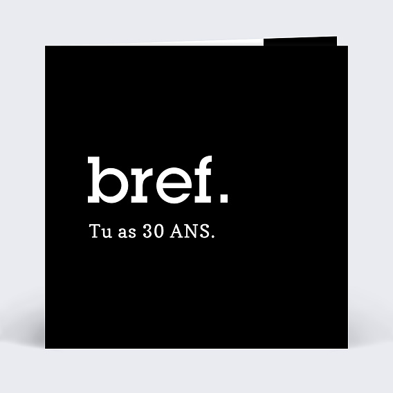 Carte Anniversaire Bref