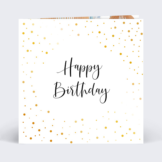 Carte anniversaire adulte Dorure Pois 