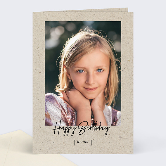 Carte Anniversaire enfant Esprit Chiné