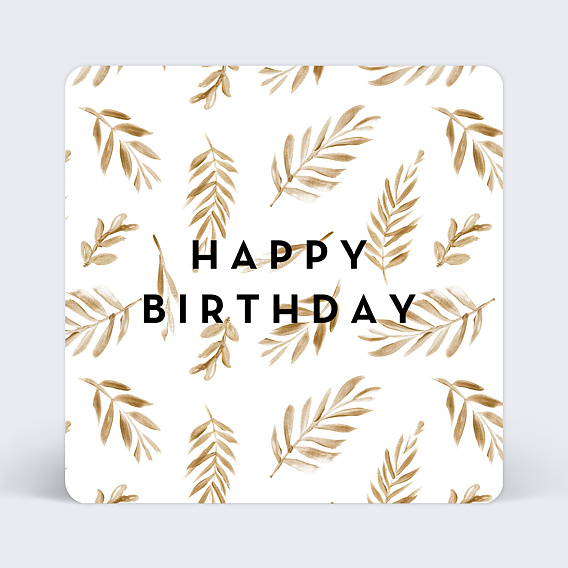 Carte anniversaire adulte Golden Jungle