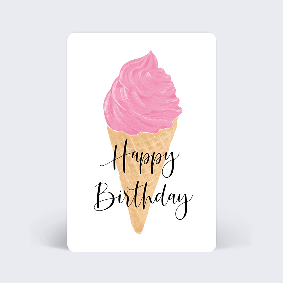 Carte Anniversaire enfant Ice Cream