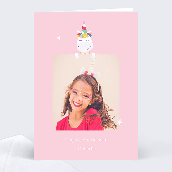 Carte d'anniversaire licorne arc-en-ciel de 4 ans pour fillette de 4 ans 4e  anniversaire Mignon quatrième anniversaire Fille, petite-fille, nièce -   France