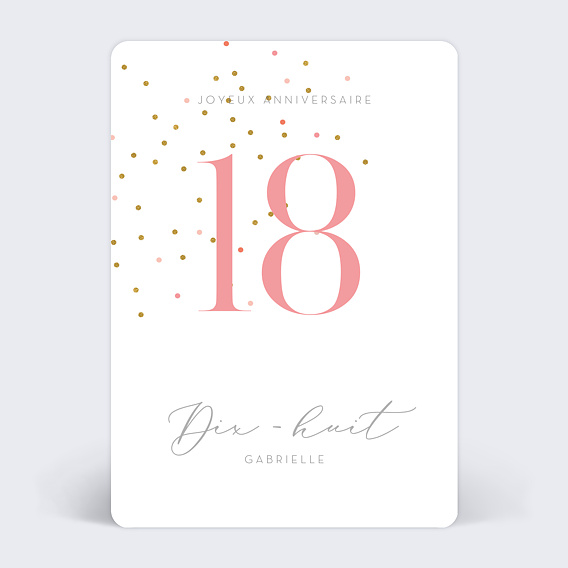 Carte Anniversaire Milestone Petits Pois 18 Ans Popcarte Carte Anniversaire Milestone Petits Pois 18 Ans Popcarte