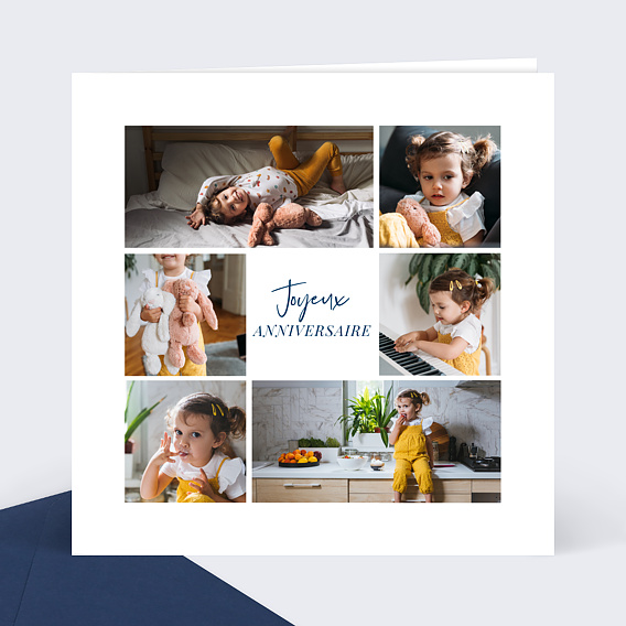 Carte Anniversaire enfant Multiphotos Chic