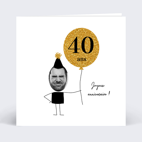 Carte Anniversaire Paillettes Popcarte