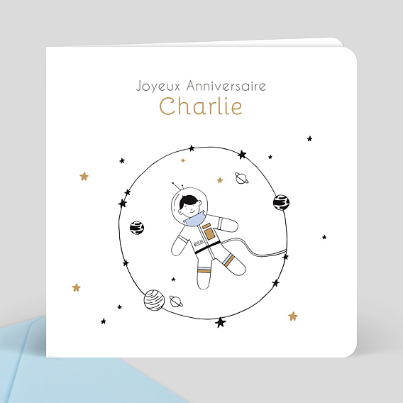 Carte Anniversaire Petit Astronaute