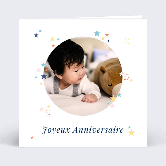 Carte Anniversaire enfant Petites Étoiles