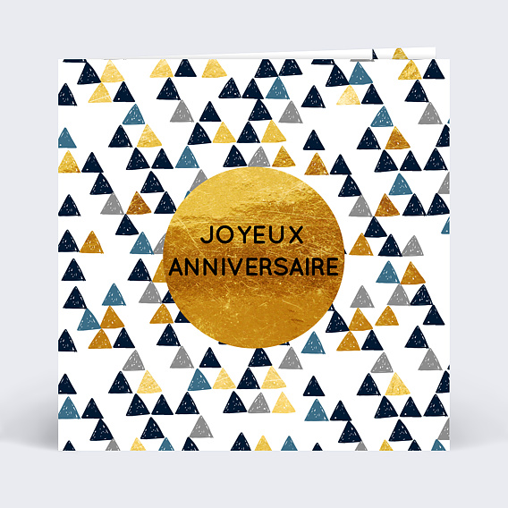 Carte anniversaire adulte Petits Triangles