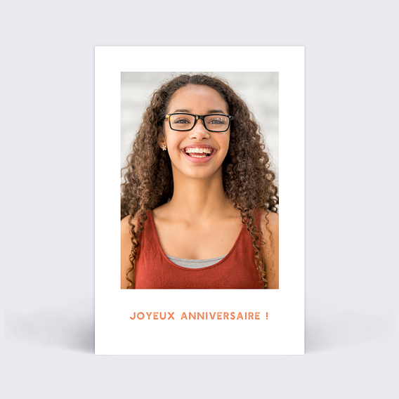 Carte Anniversaire enfant Polaroïd Simple Vertical