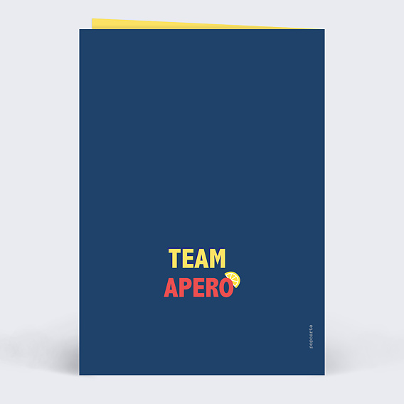 Carte anniversaire Team Apéro Verso
