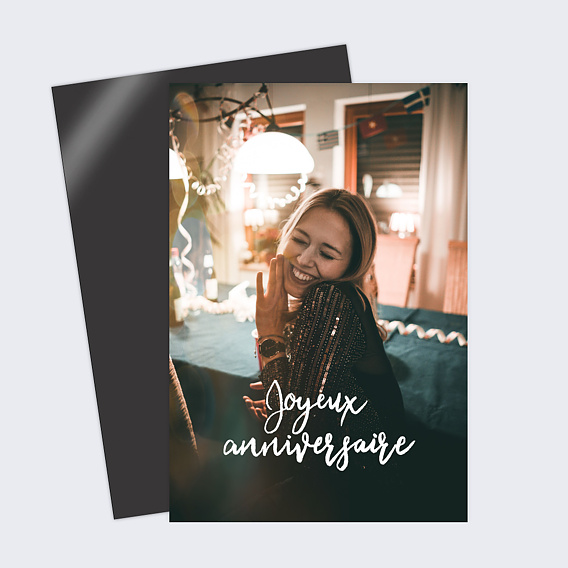 Carte anniversaire Calligraphie