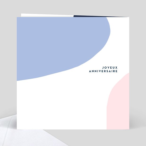 Carte Anniversaire Graphique Moderne Verso
