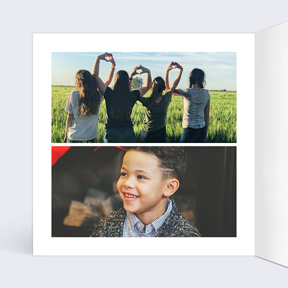 Carte anniversaire enfant Multiphotos Charme Classique Intérieur Gauche