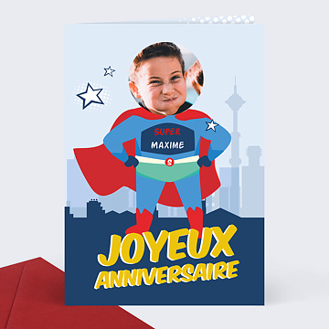 Carte Anniversaire Super Heros Popcarte