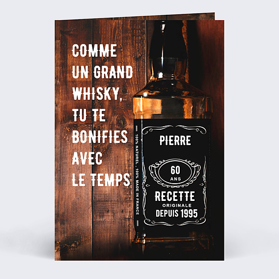 Carte anniversaire Pur Malt