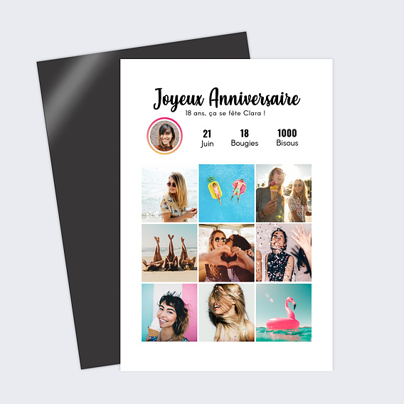 Carte anniversaire Tendance