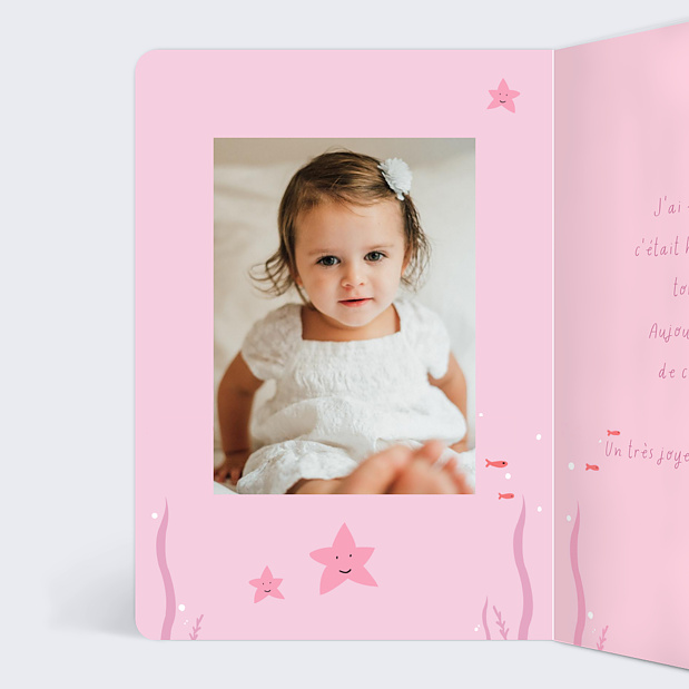 Carte Anniversaire Petite Sirène Intérieur Gauche