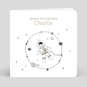 Carte Anniversaire enfant Petit Astronaute