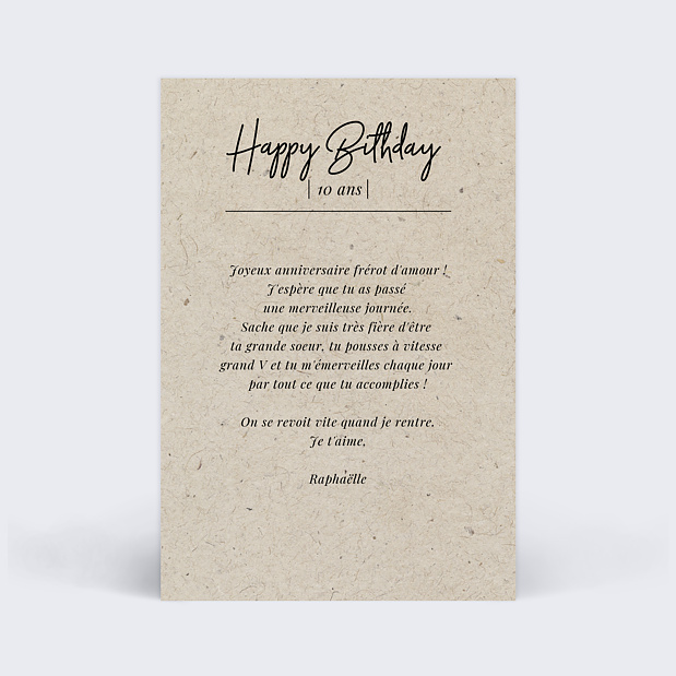 Carte Anniversaire Esprit Chiné 4 Verso
