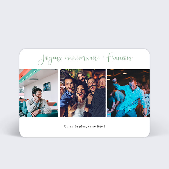 Carte anniversaire adulte Cinematic III