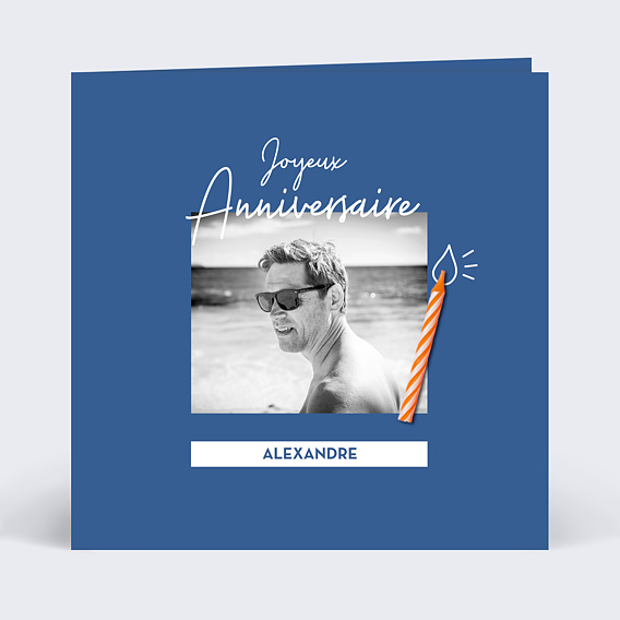 Carte anniversaire Bougie Recto