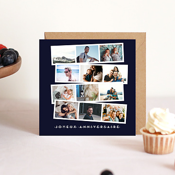 Carte anniversaire adulte Rétrospective Photomaton