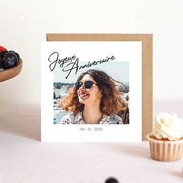 Carte anniversaire adulte Signature