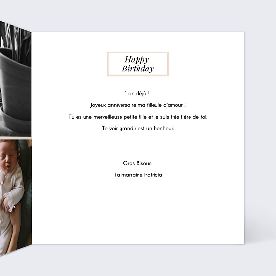 Anniversaire Enfant Étiquette Poudrée