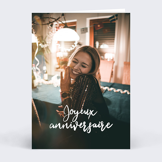 Carte anniversaire adulte Calligraphie