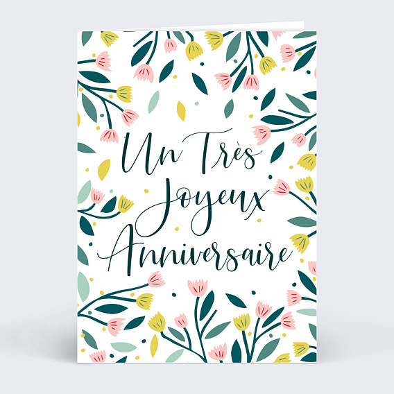 Carte anniversaire adulte Floral Atmosphère