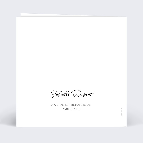 Carte anniversaire Signature Verso