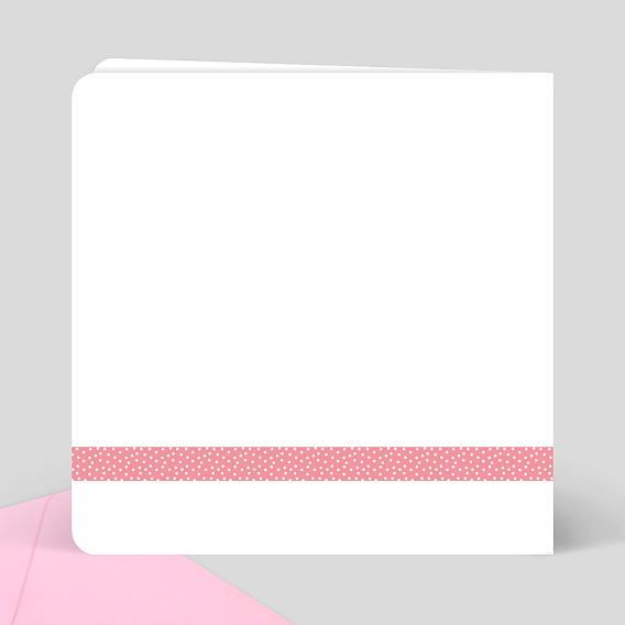 Carte anniversaire enfant Ruban Rose Verso