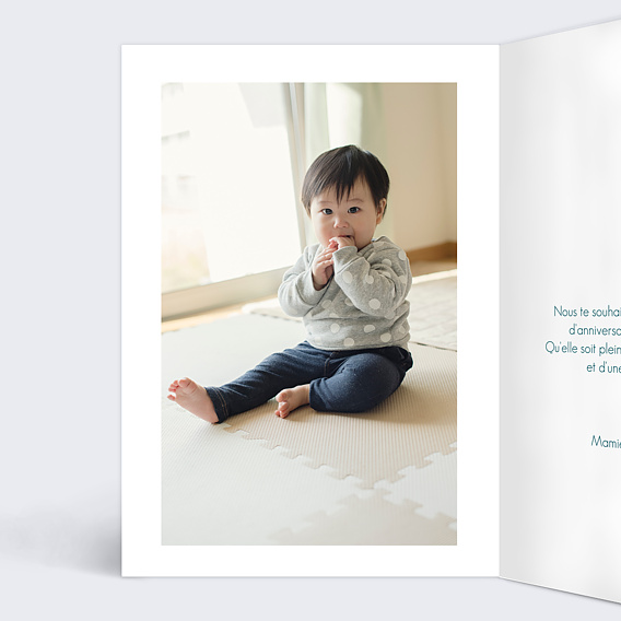 Carte anniversaire enfant Animaux de la Jungle Intérieur Gauche